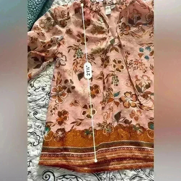 Joie long sleeve sheer floral blouse size XS - Picture 6 of 7